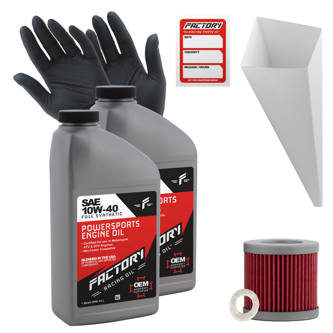 10W-40 Full Synthetic 2 Quart Oil Change Kit fits Suzuki DR-Z400, DR-Z400SM