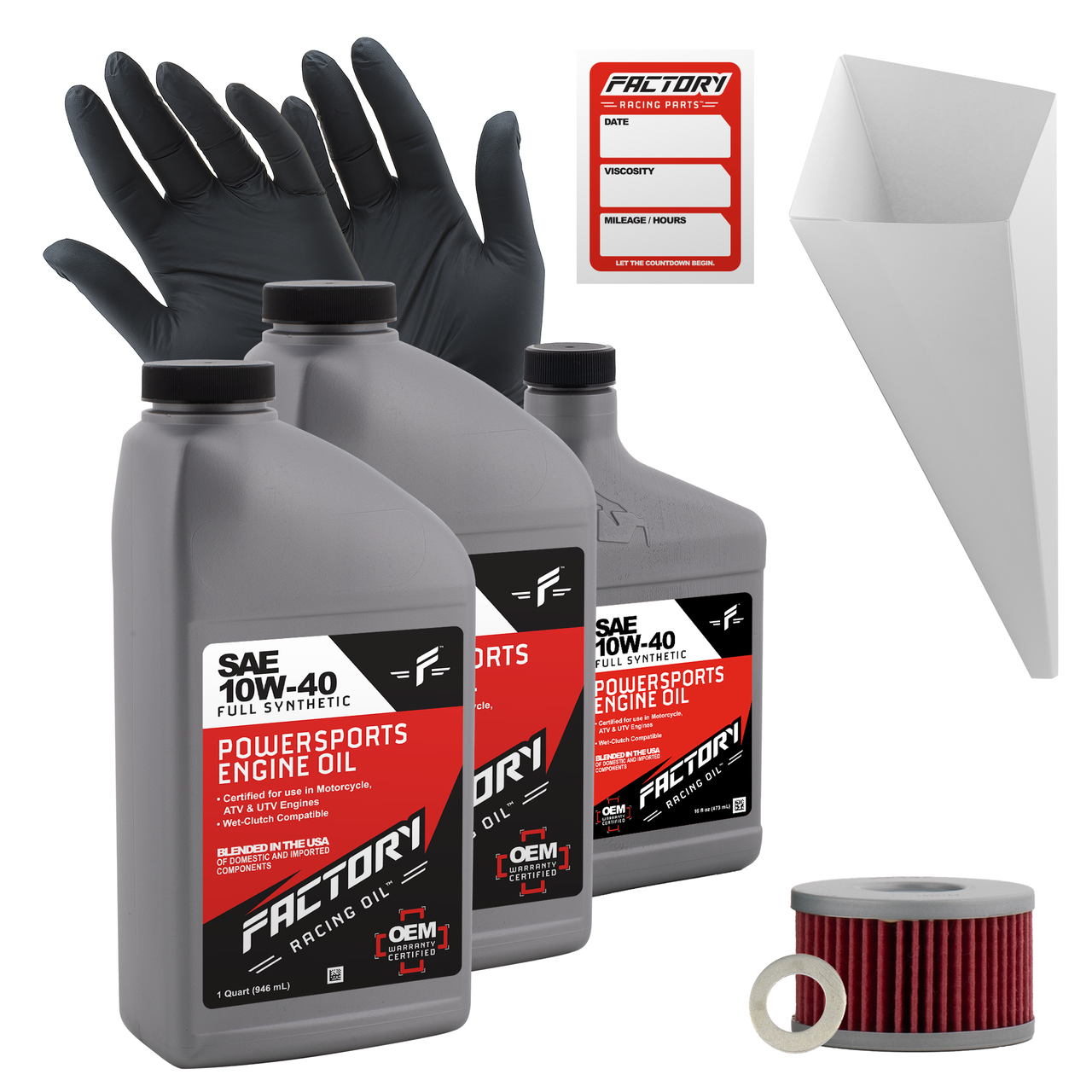 10W-40 Full Synthetic 2.5 Quart Oil Change Kit fits Suzuki LS650 Savage, S40 Boulevard