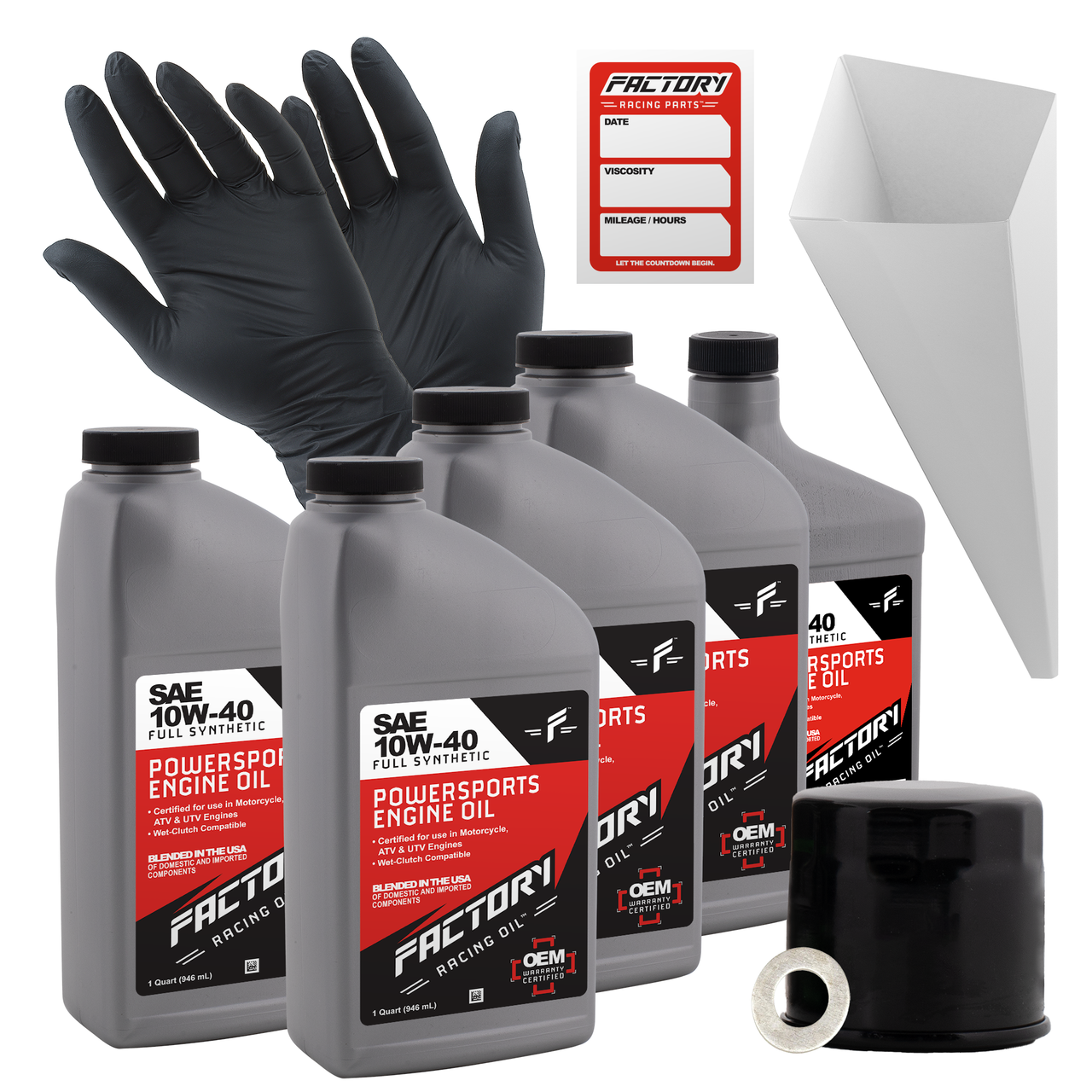 10W-40 Full Synthetic 4.5 Quart Oil Change Kit fits Suzuki S83 / C90 Boulevard