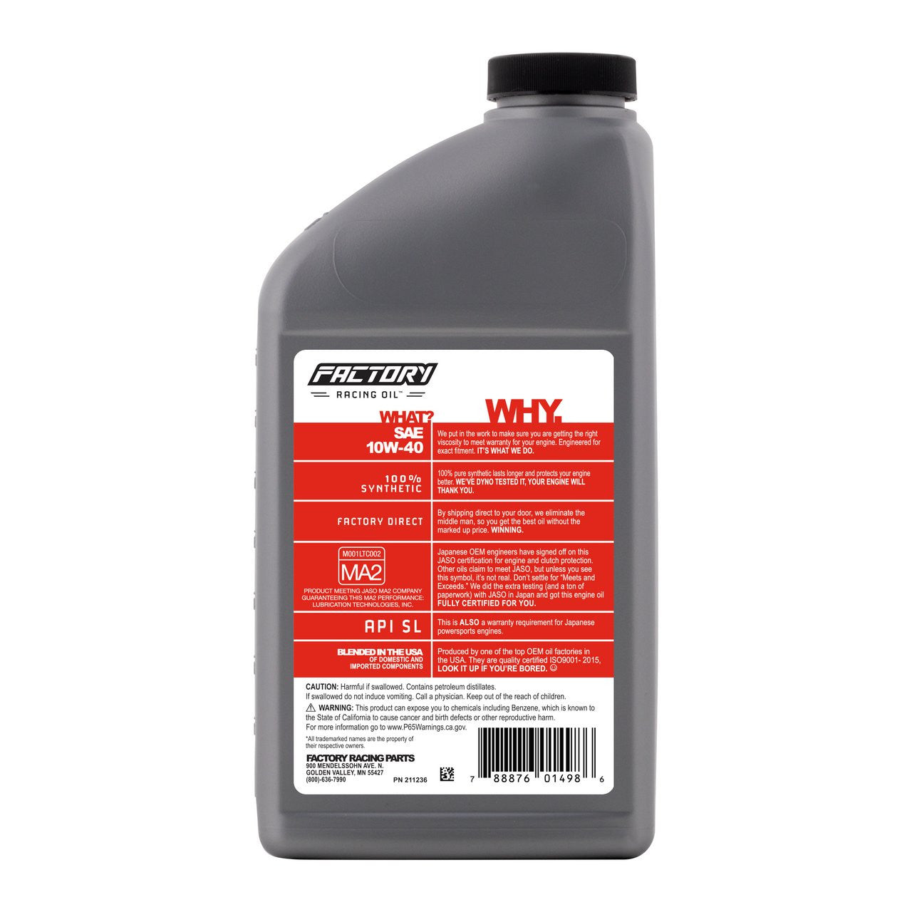 10W-40 3 Quart Oil Change Kit For Honda ATC250ES, TRX420FE/FM, TRX420TE/TM, TRX500FE