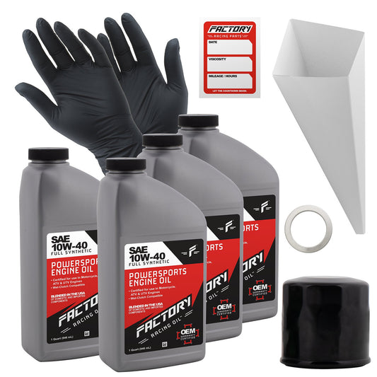 10W-40 4 Quart Oil Change Kit For Yamaha YZF- R1